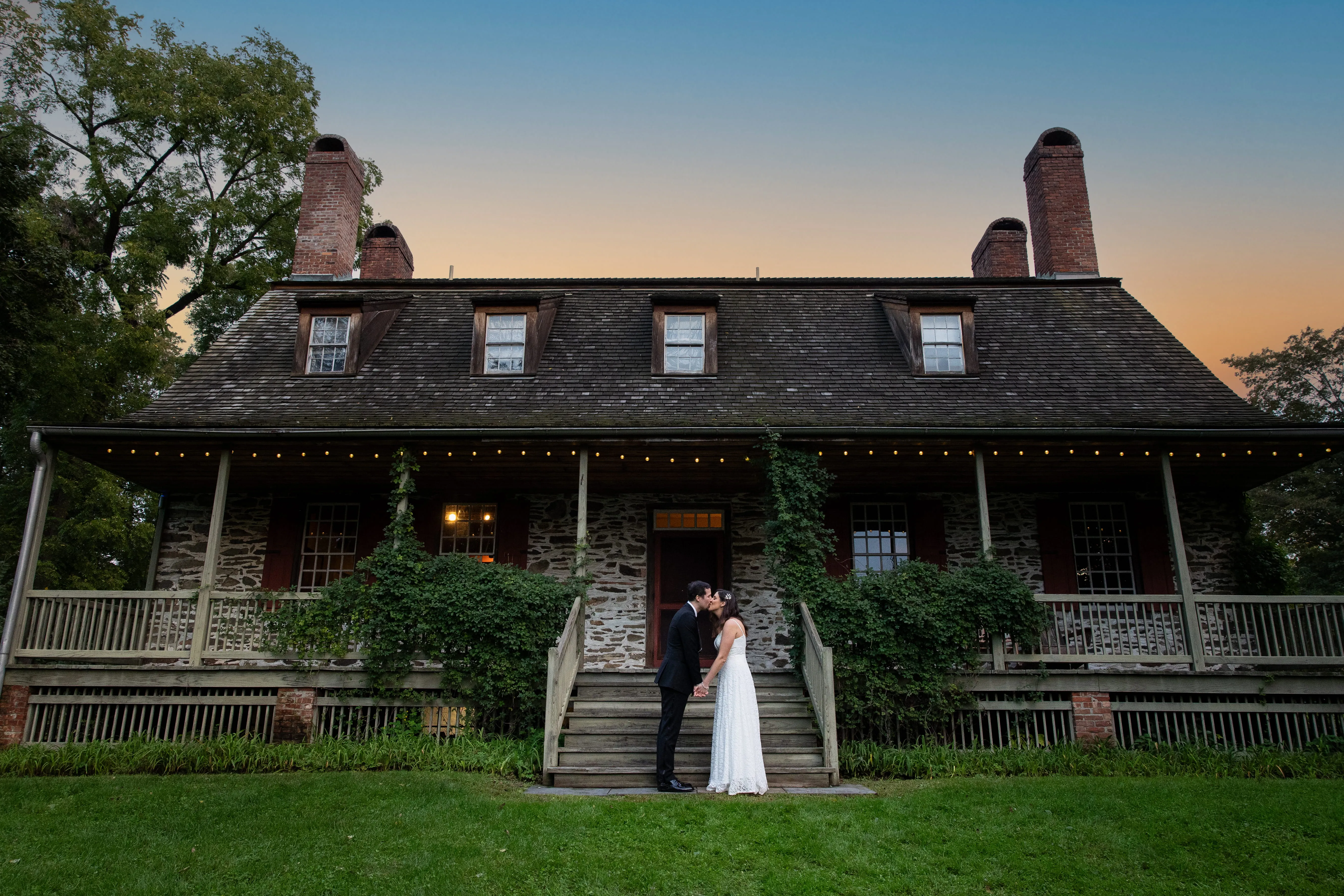 Historic Mount Gulian house and grounds used for outdoor wedding venue in Hudson Valley
