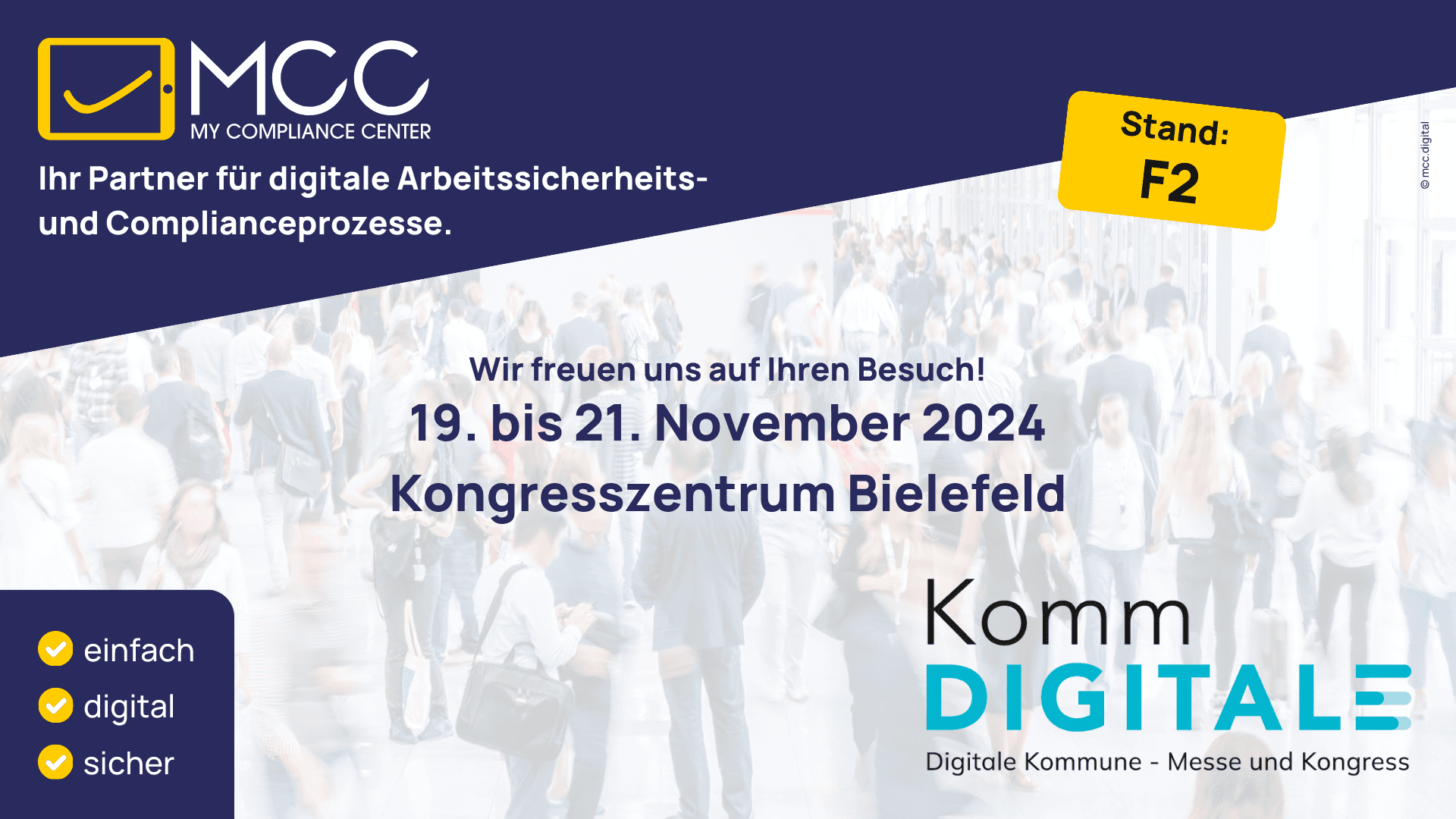 MCC auf der KommDigitale 2024 in Bielefeld vom 19. bis 21. November.