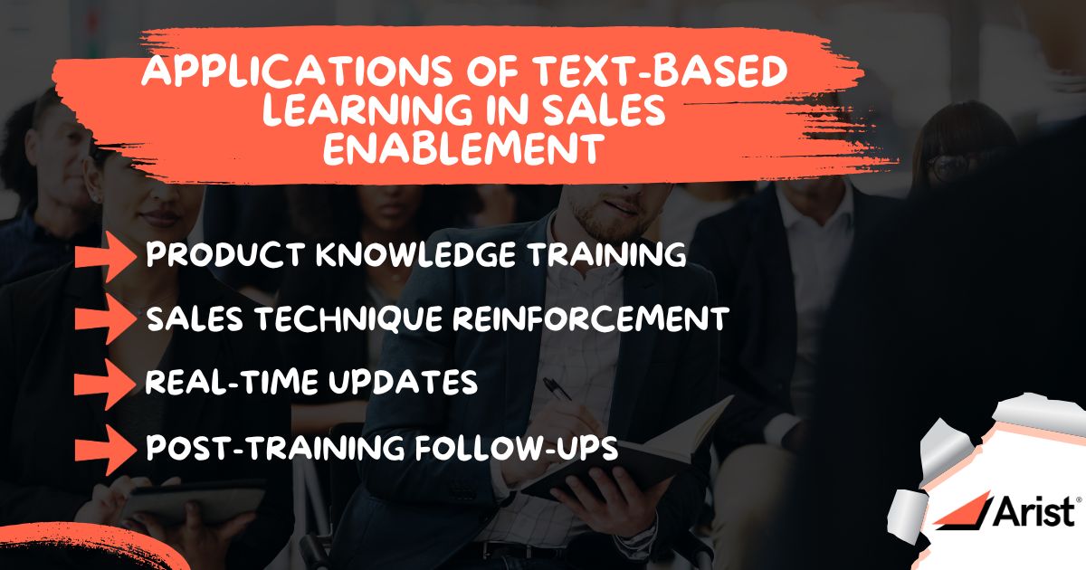 Applications of Text-Based Learning in Sales Enablement 