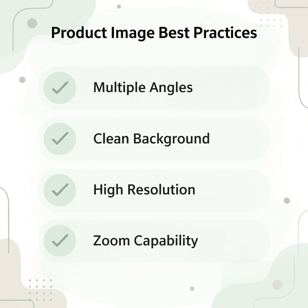 Checklist of ecommerce product image best practices