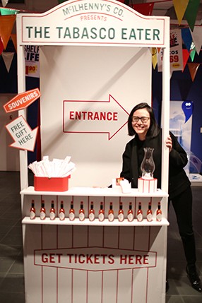 woman at exhibition
