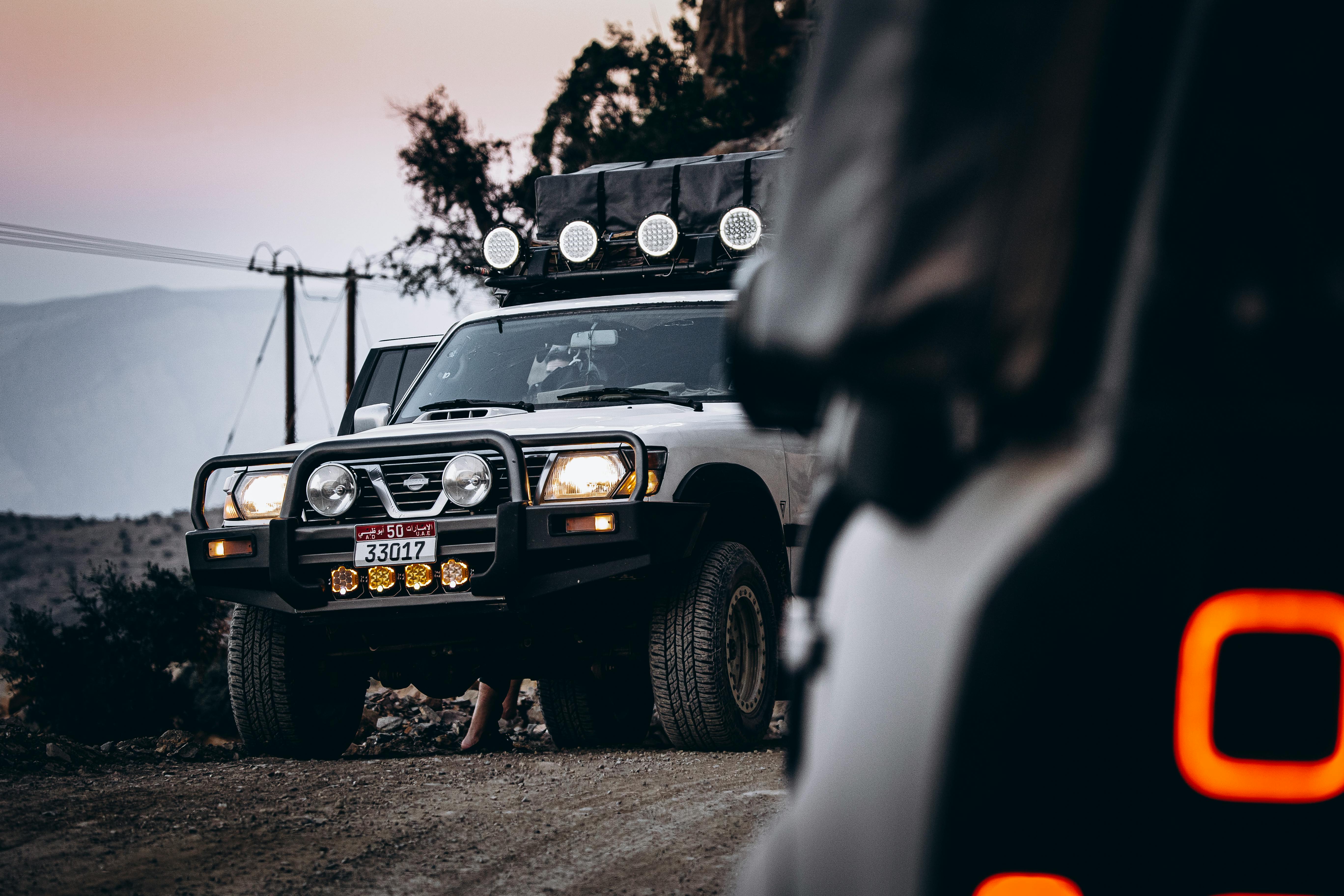 porsche with a blurry background