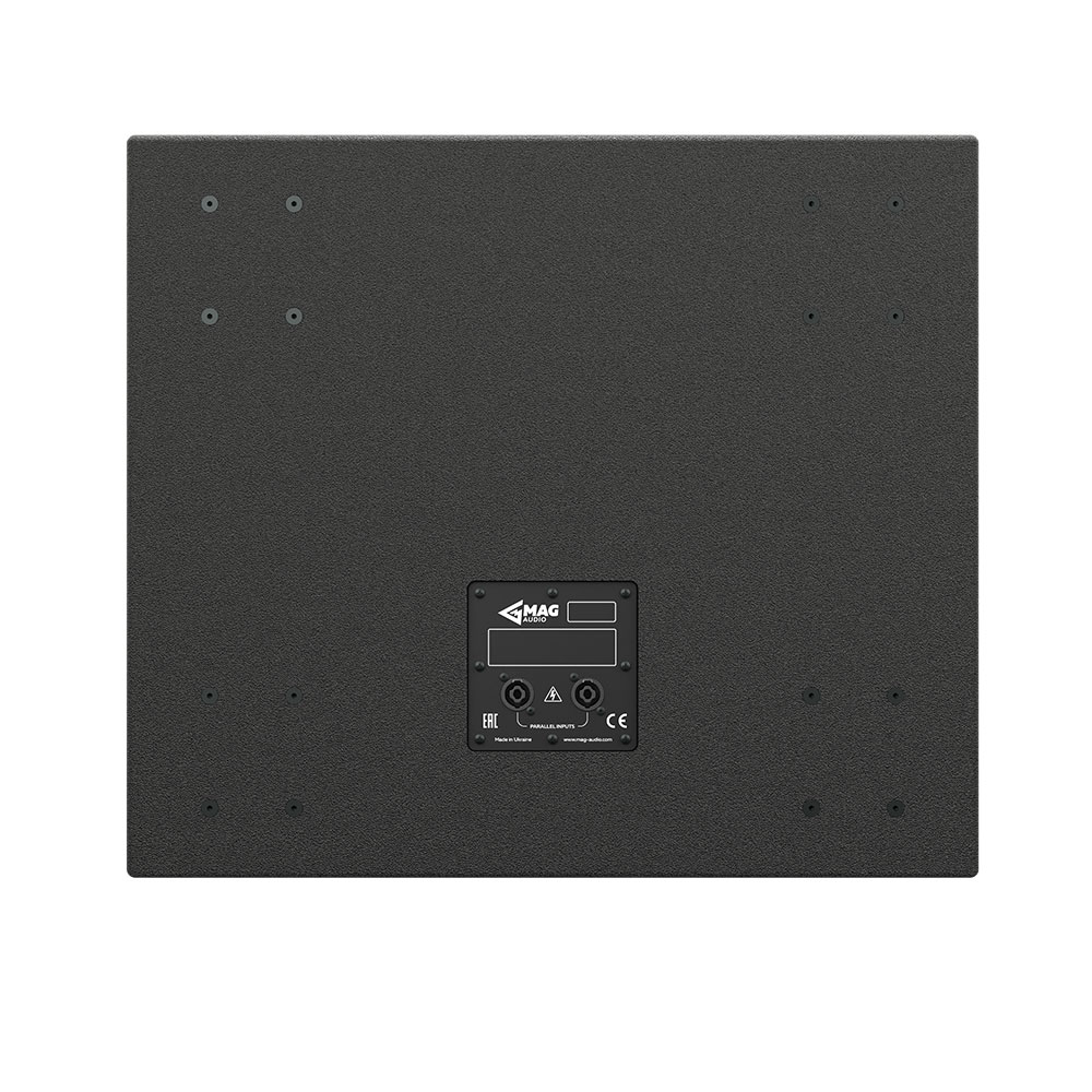 Speaker panel with MAG AUDIO logo and inputs