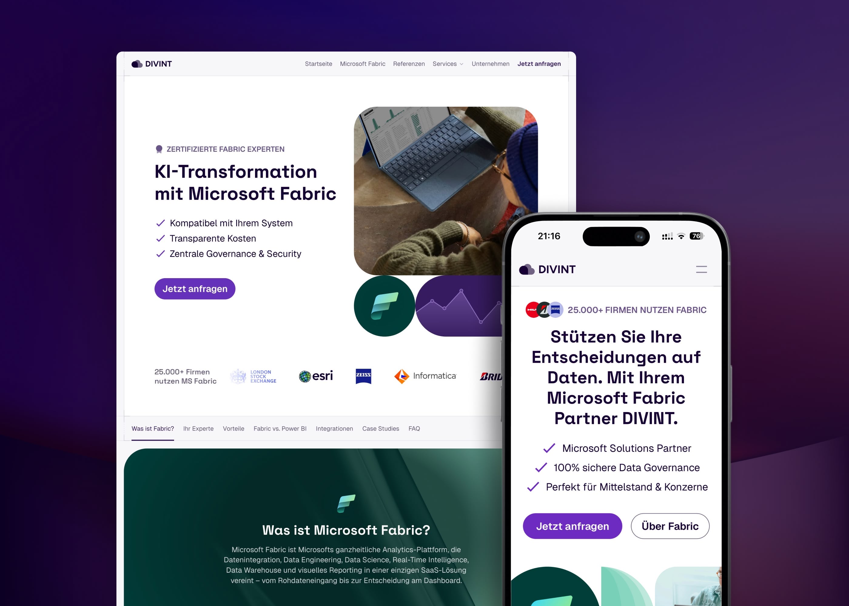 Zusammenstellung von Komponenten und Screenshots aus dem DIVINT Projekt