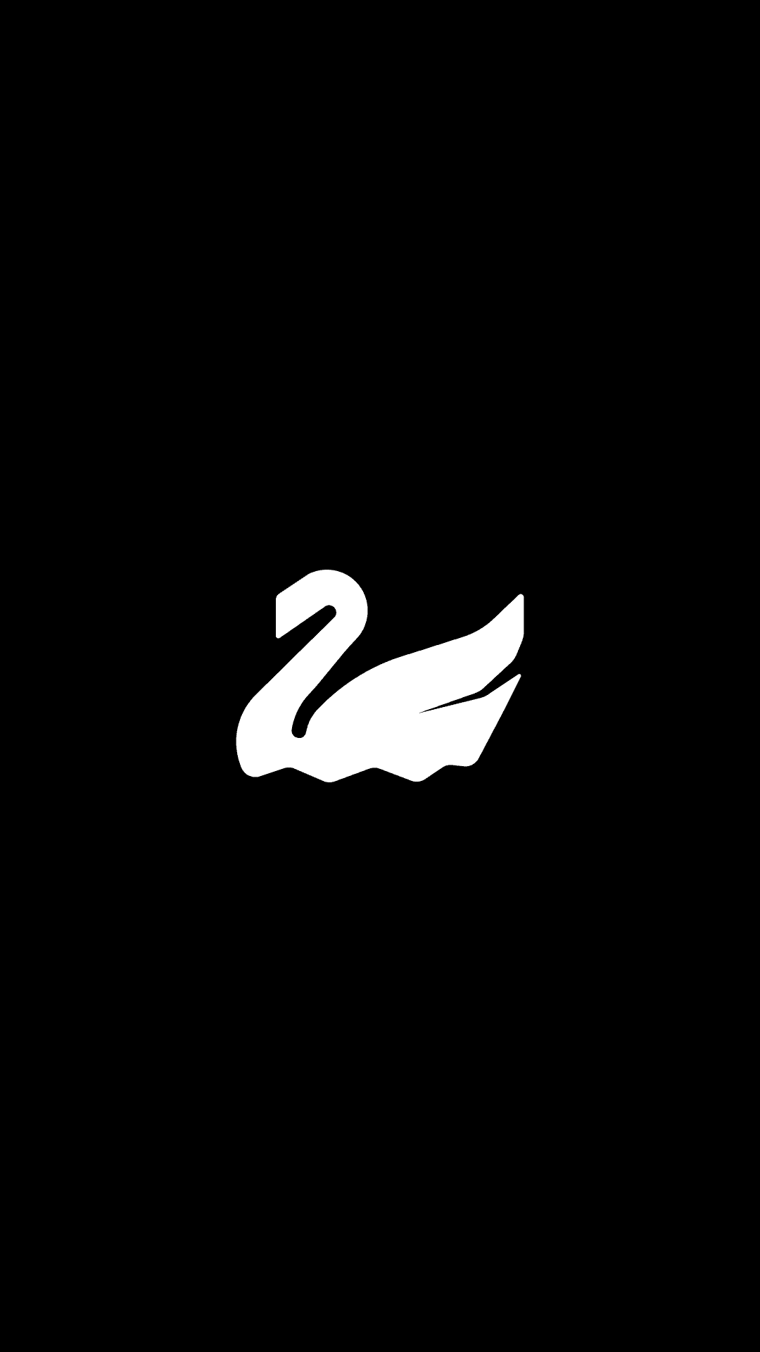 White logo on purple background
