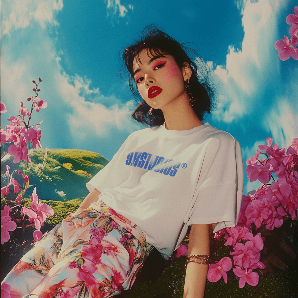 Dramatic portrait of a young man in moody red and black lighting, set against a deep orange background. A bold editorial-style image by 9R Studios, capturing urban aesthetics, cinematic storytelling, and high-impact visual branding for fashion and music industries