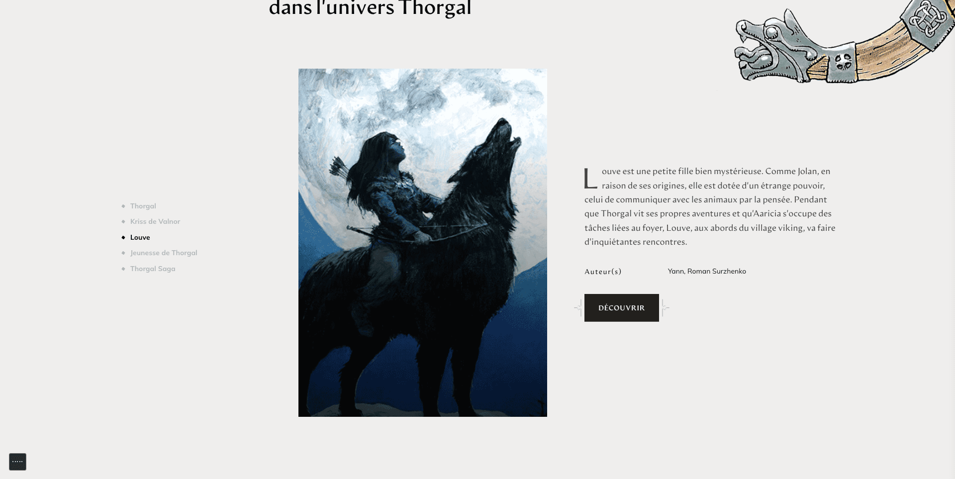 Thorgal | Screenshot - Desktop : section de contenu