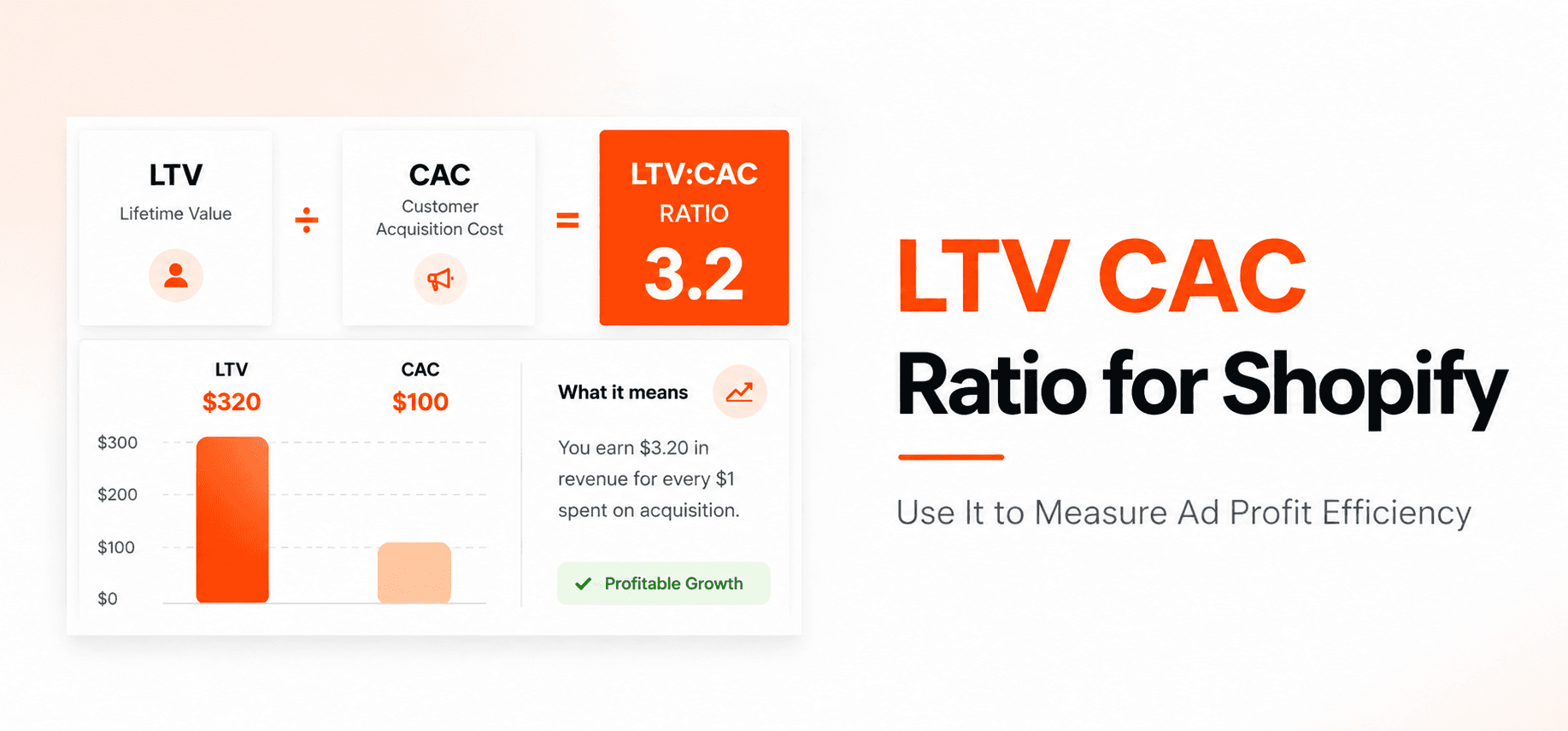 SHopify LTV CAC ratio