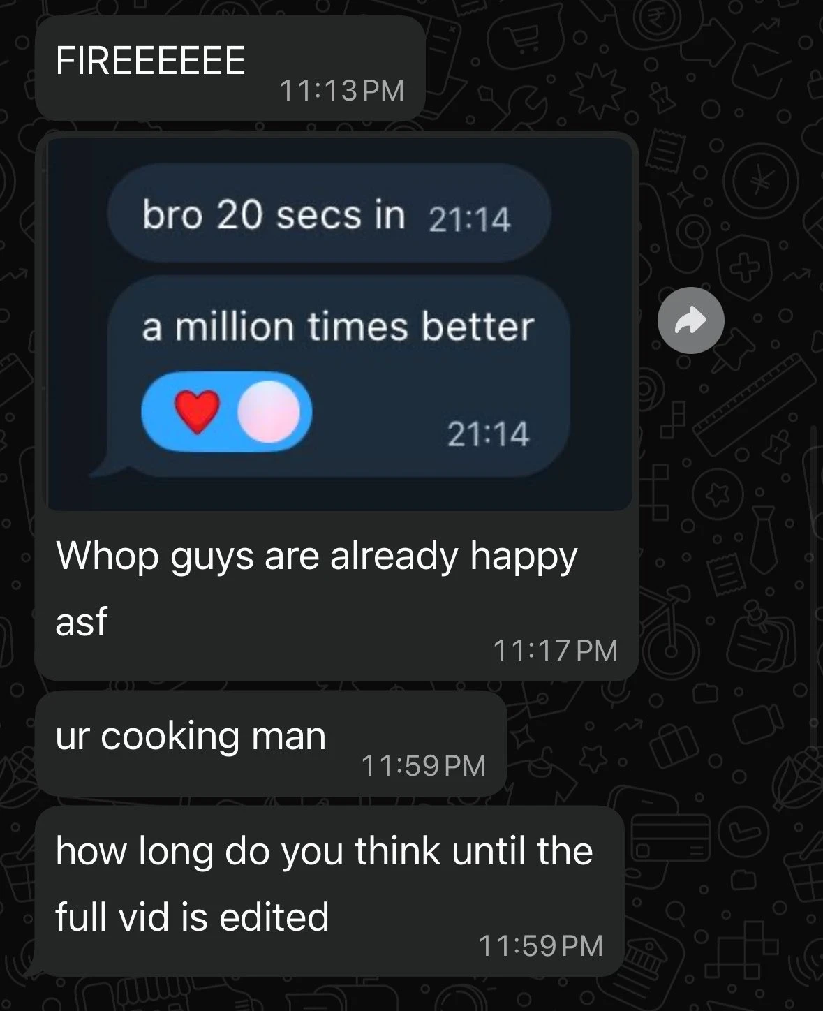 Client message: a million times better