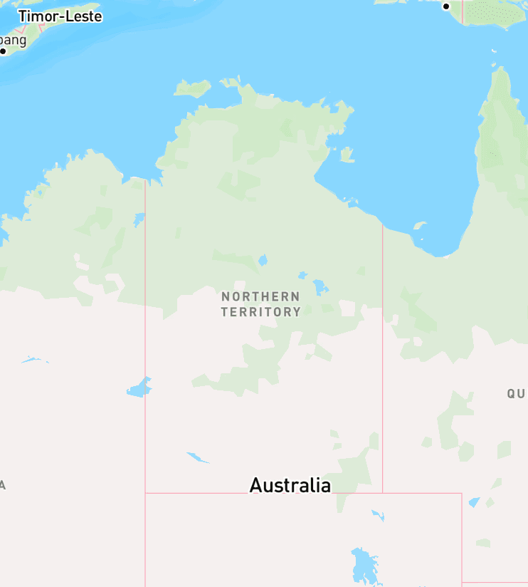 map - Taxi EFTPOS Terminals in Northern Territory