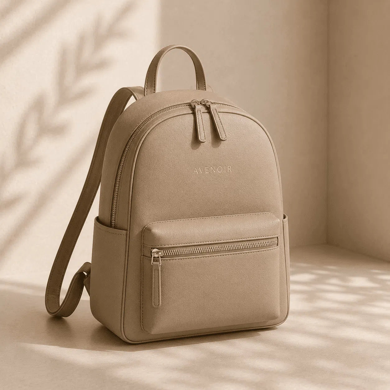 Voyage Leather Backpack in Warm Sand