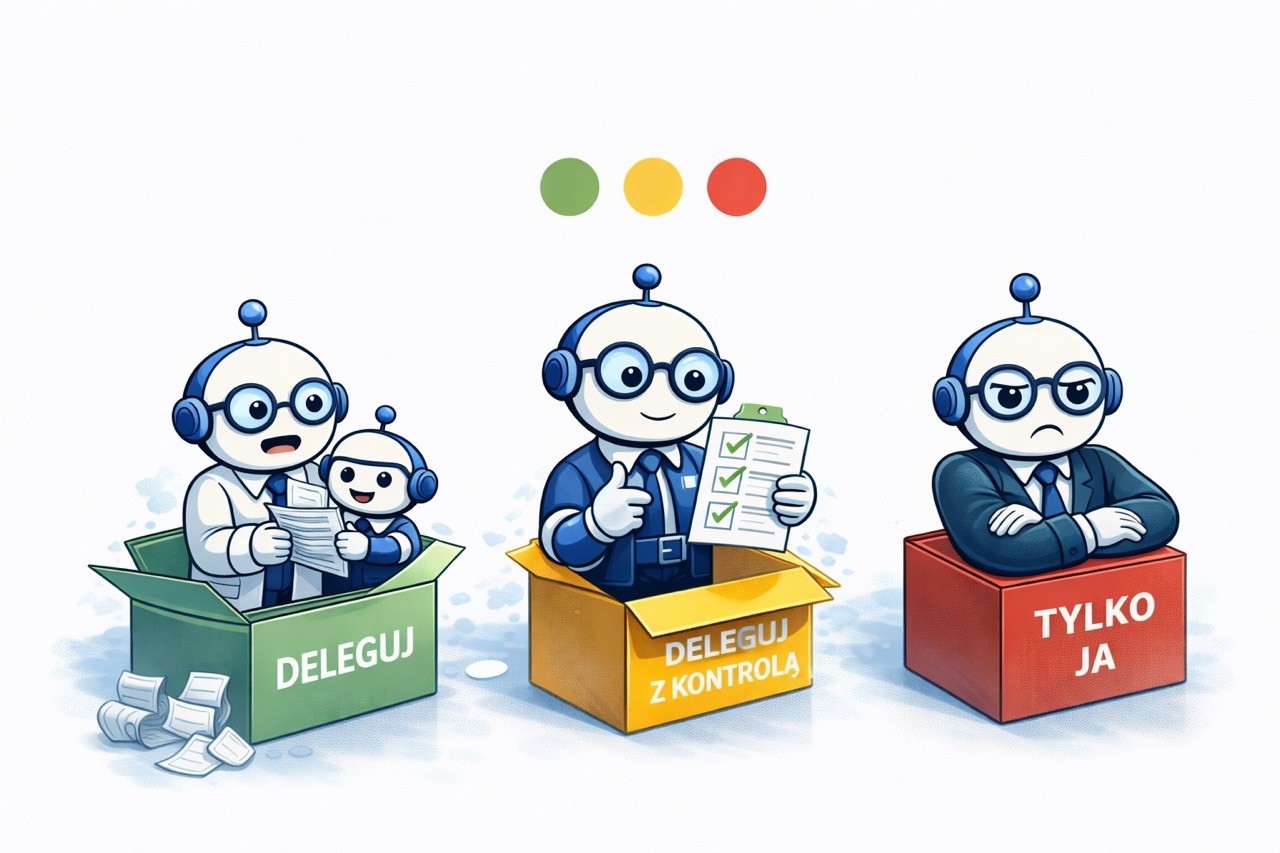Model delegowania w biurze rachunkowym – strefy: deleguj, deleguj z kontrolą i nie deleguj