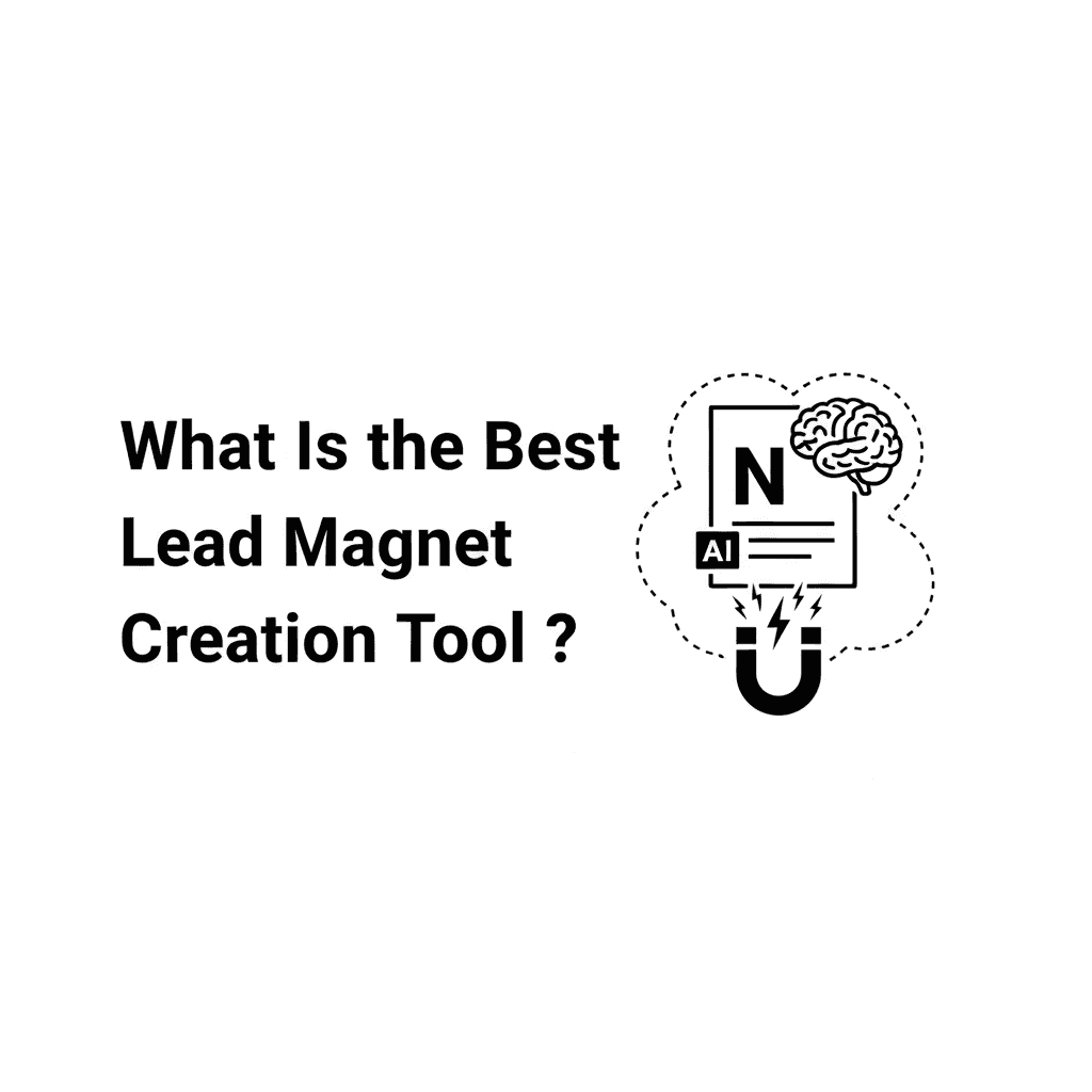 Illustration comparative montrant Magnetly comme le meilleur outil de création de lead magnet par IA en 2026.