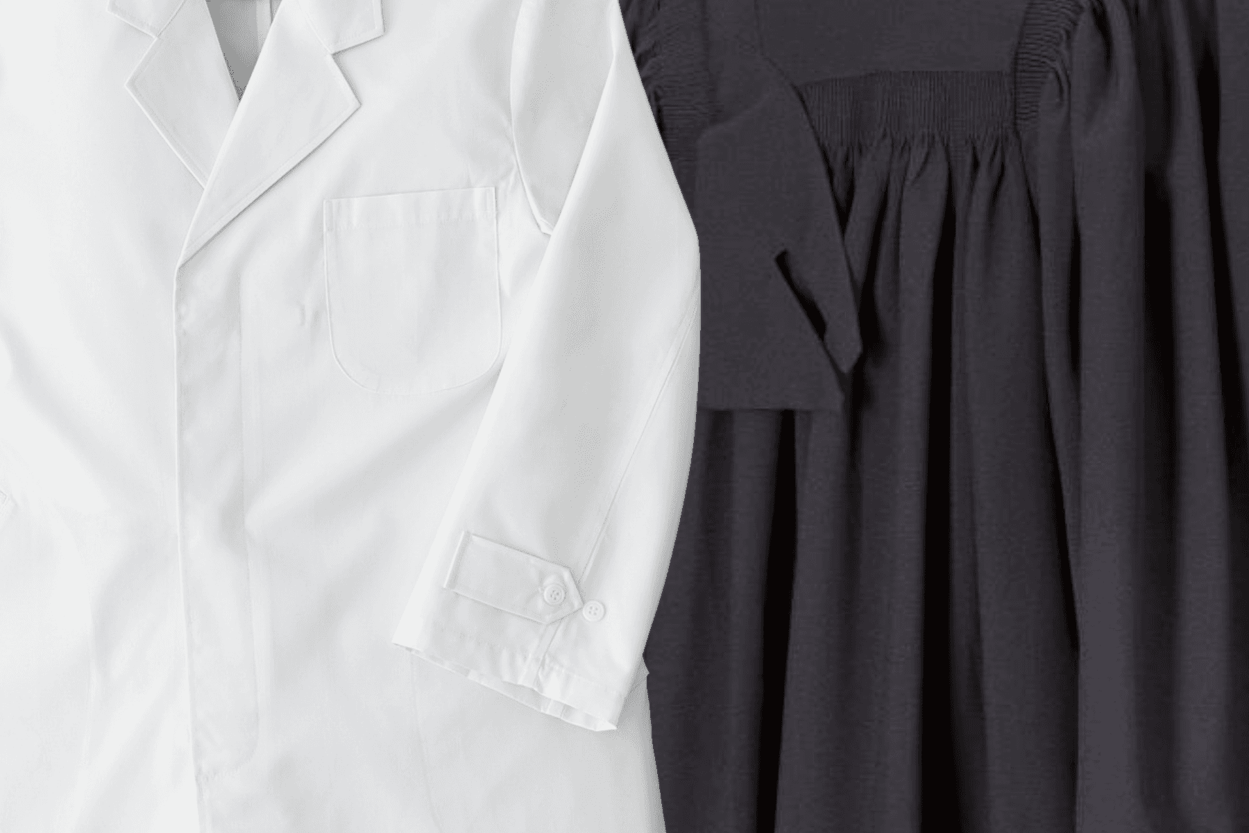 lab coat and legal robe