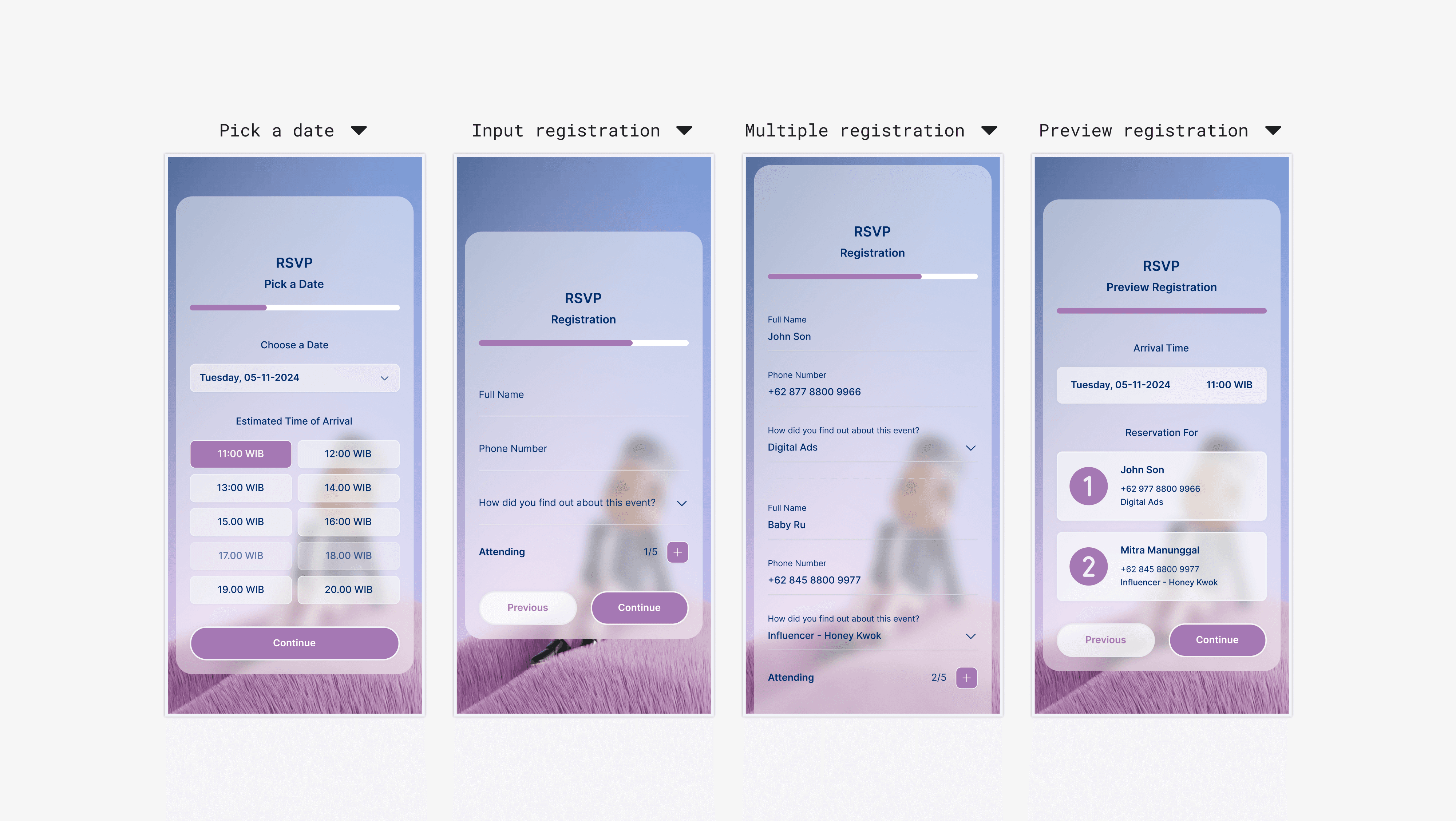 3 Step Registration Form