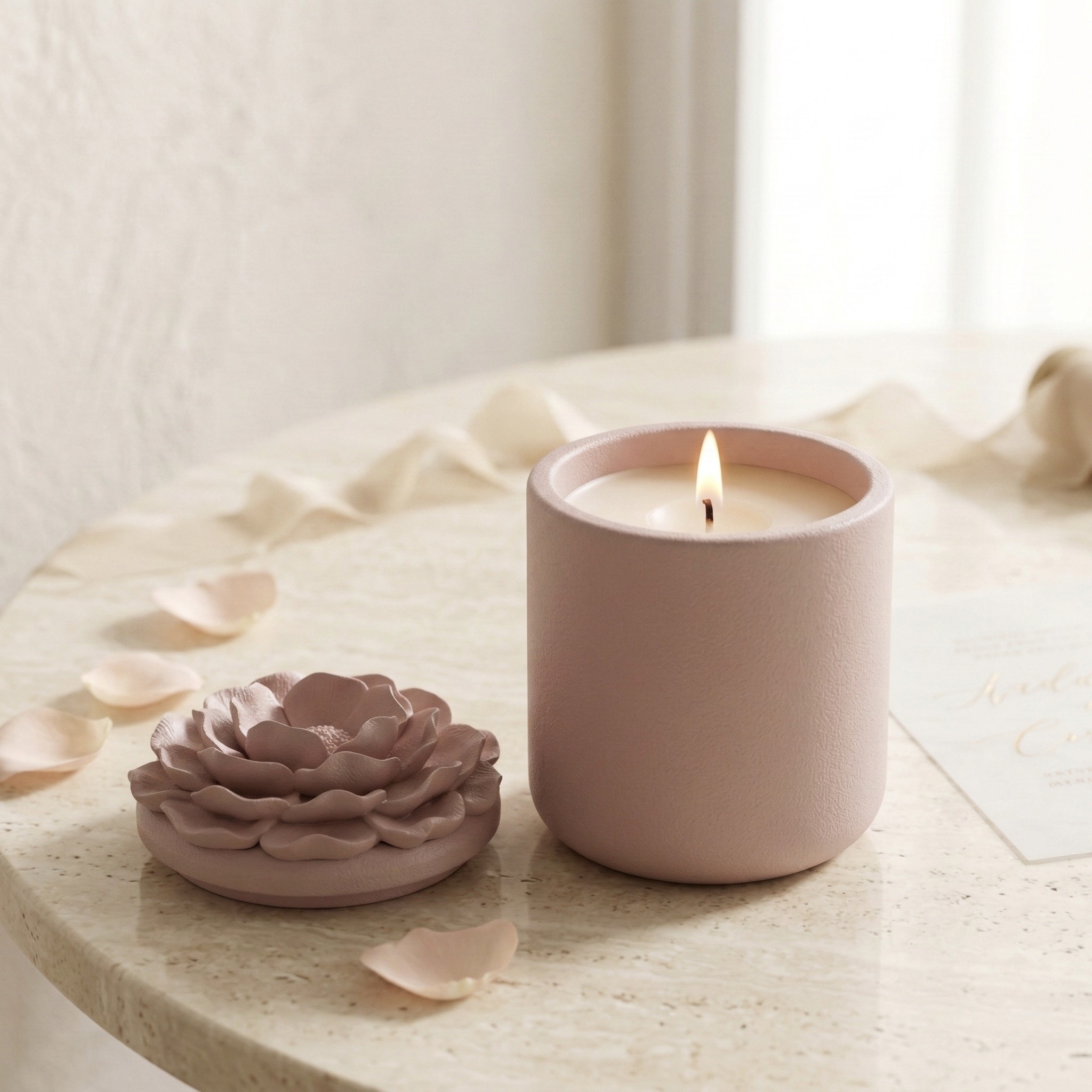 wedding gift cement candle