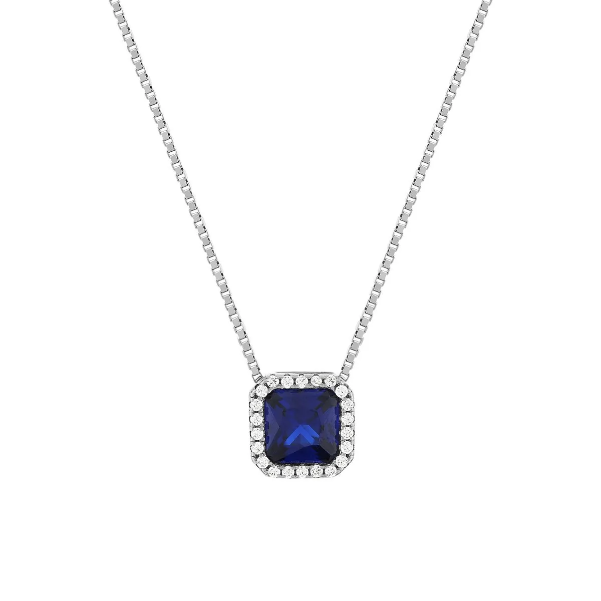 Collier en argent 925 serti d'oxydes de zirconium