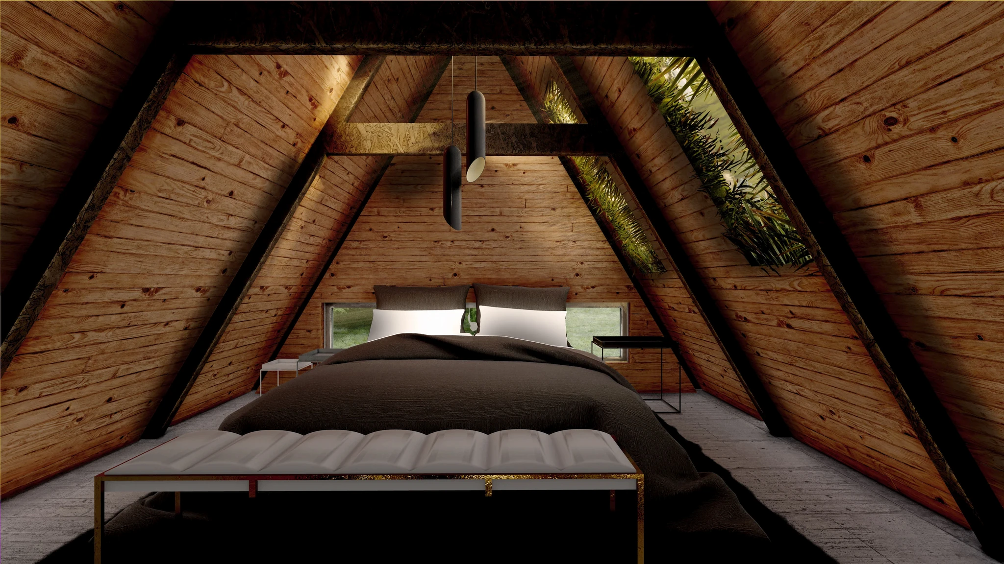 A cozy bedroom with a comfortable bed and a ceiling fan to provide a cool breeze.