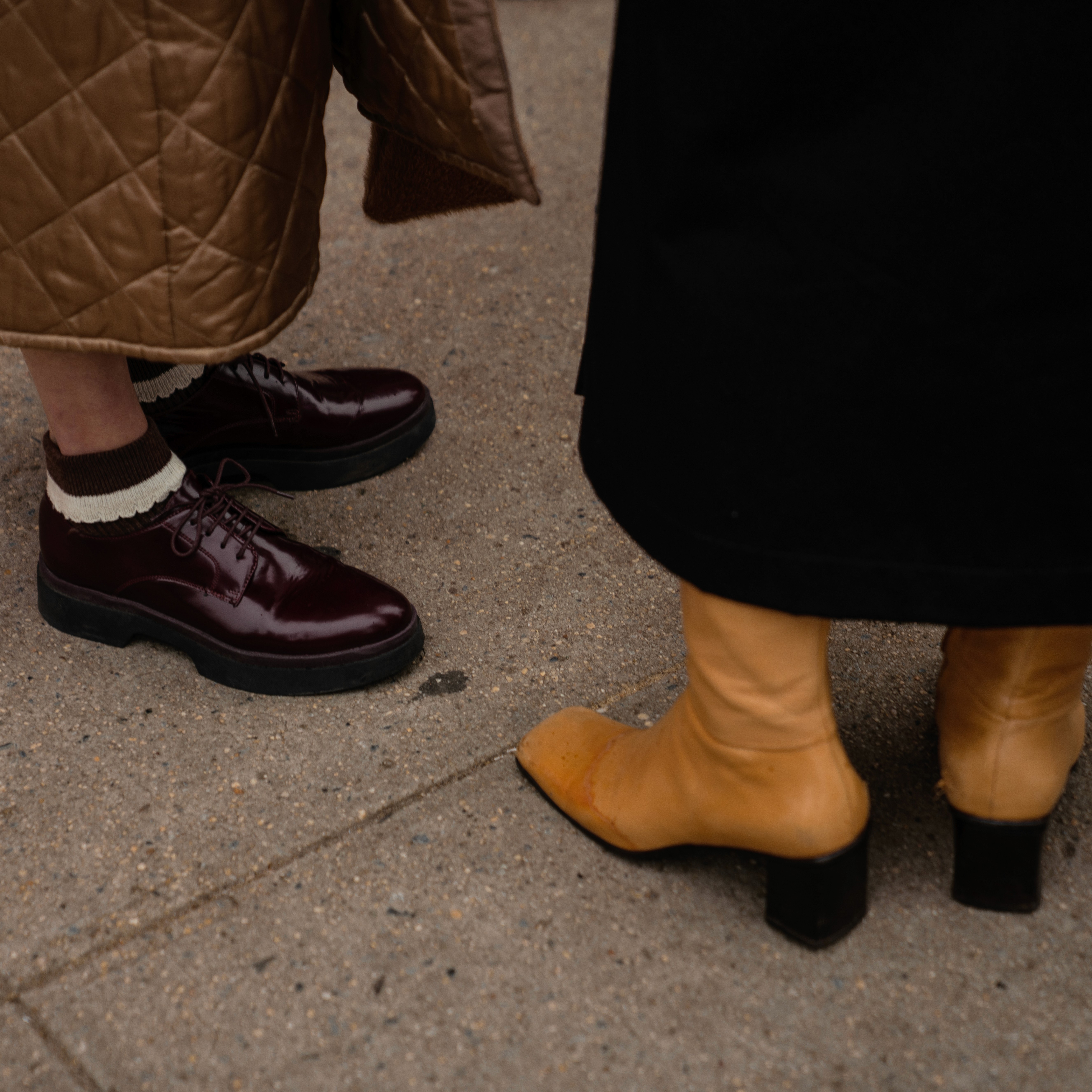 Winter boots at fall NYFW