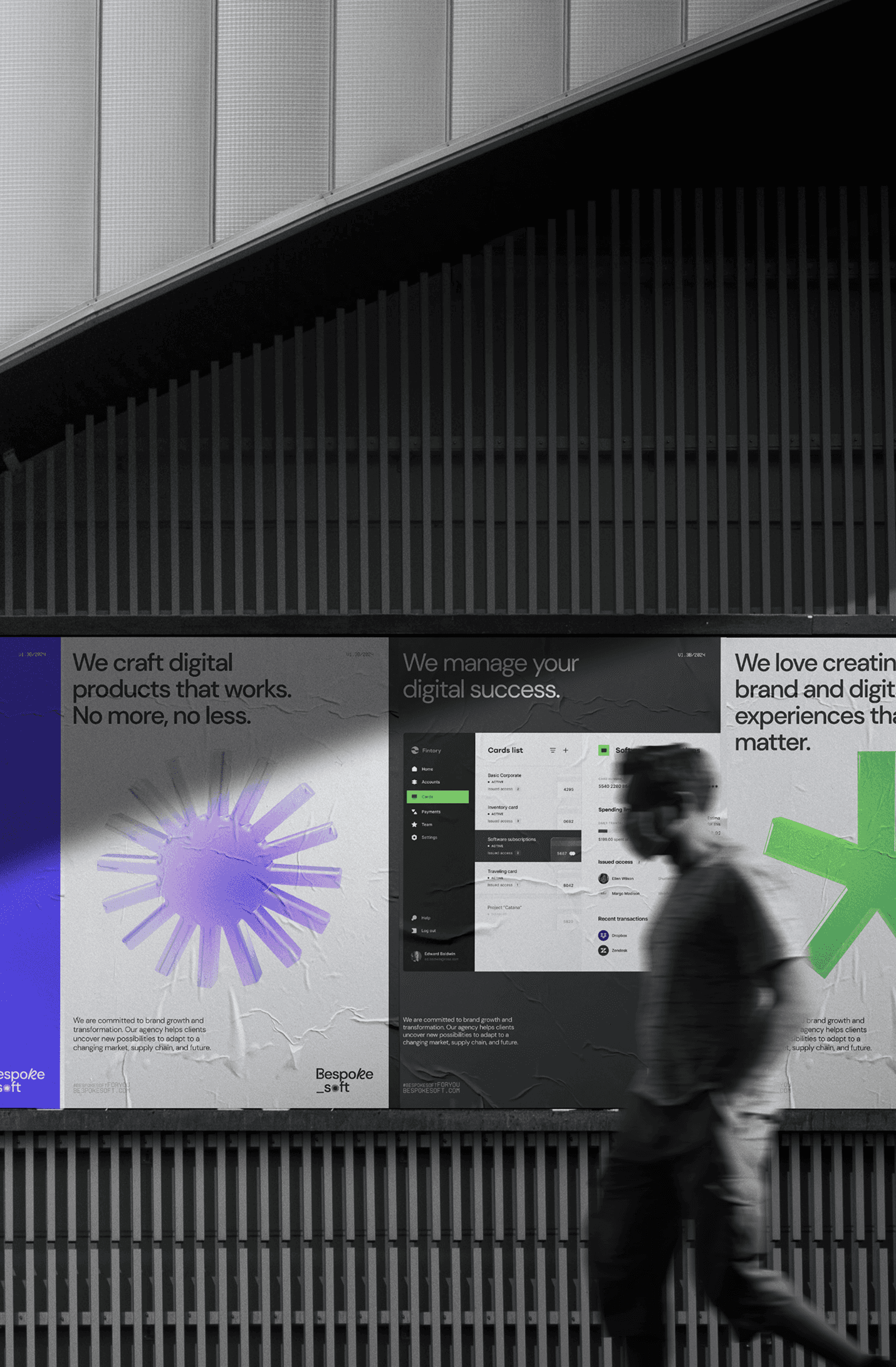 Street poster mockup for bespokesfot