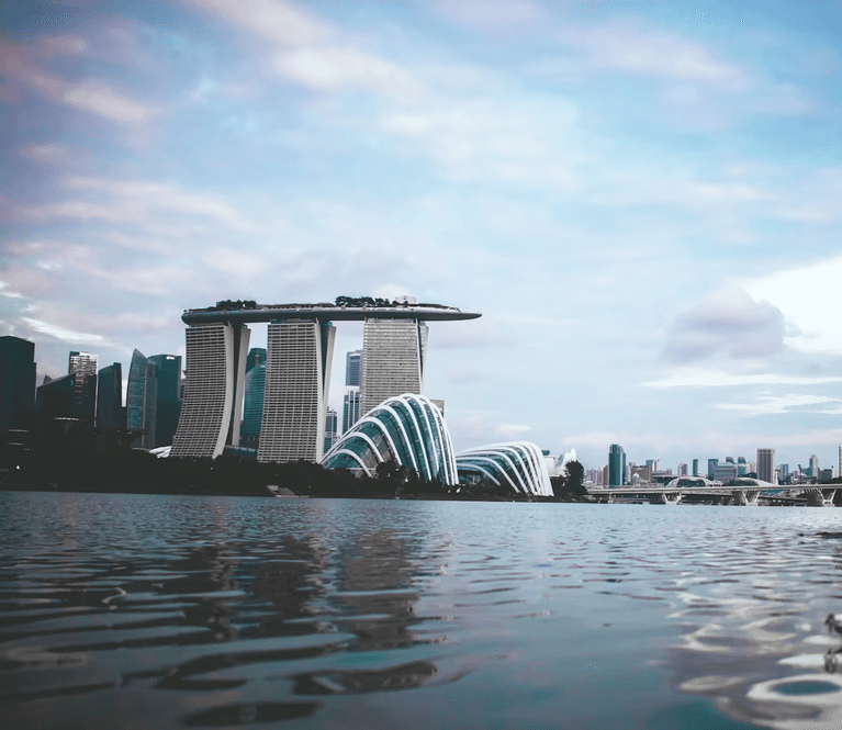 singapore landscape marina bay sand purple blockrate buisness 