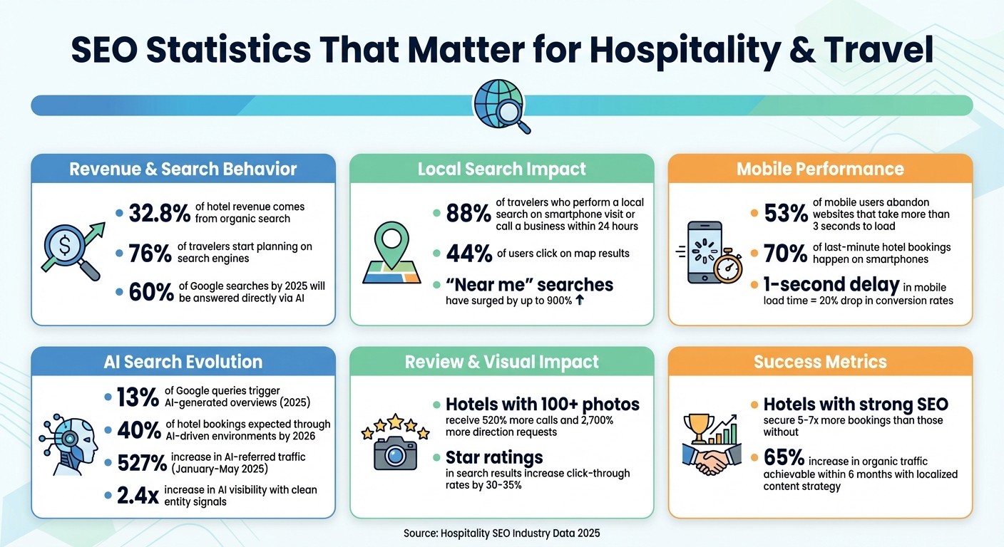 SEO Impact on Hospitality Revenue: Key Statistics for Hotels and Travel Businesses