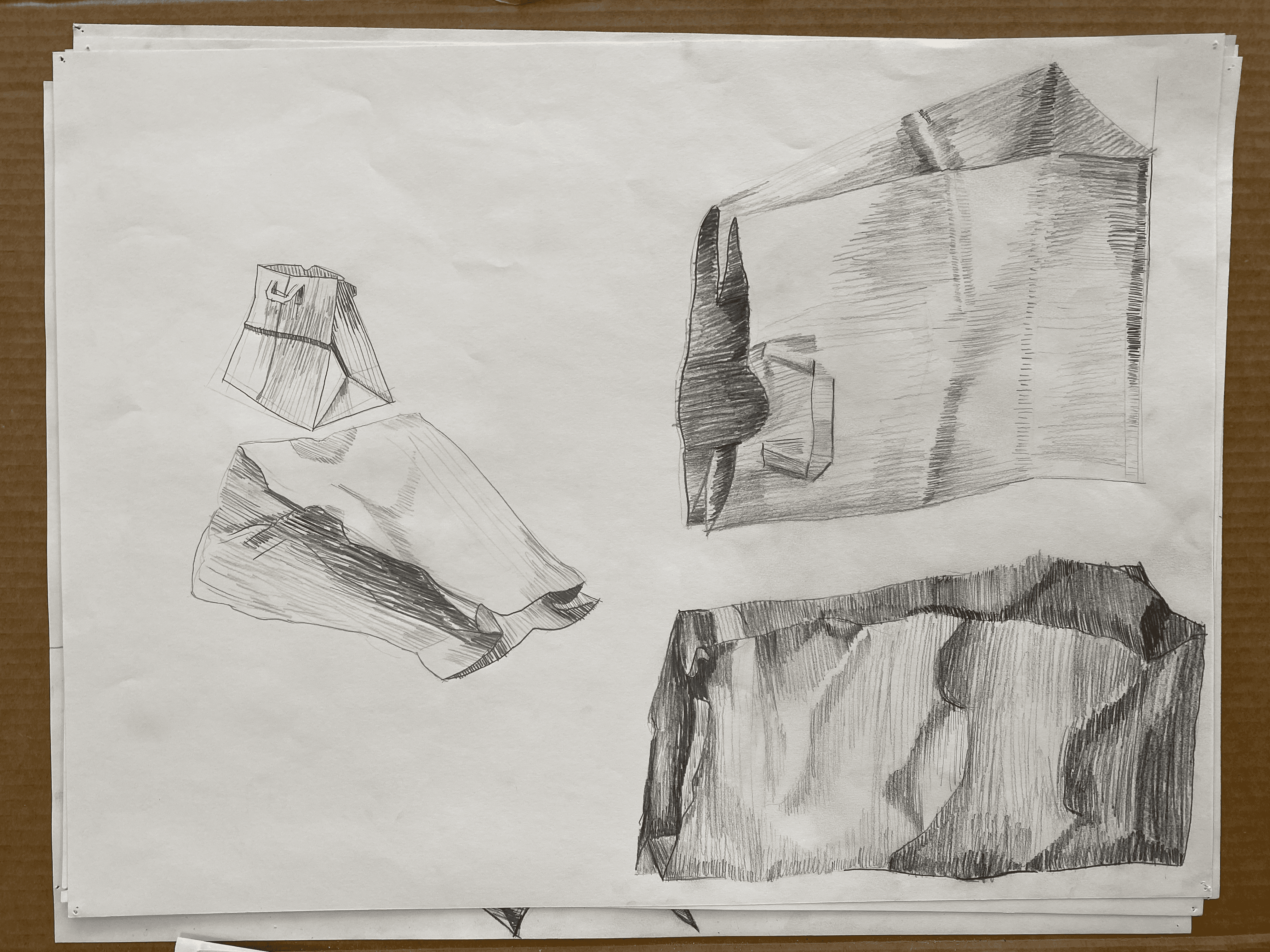 Theo Berry: Sketch of Paper Bags