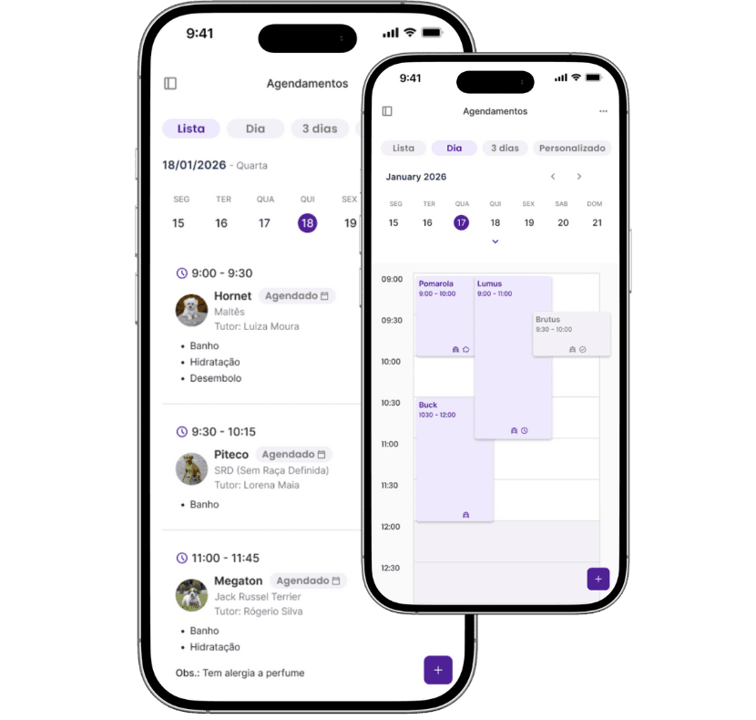 Ainda mais proximidade com os tutores. puplin