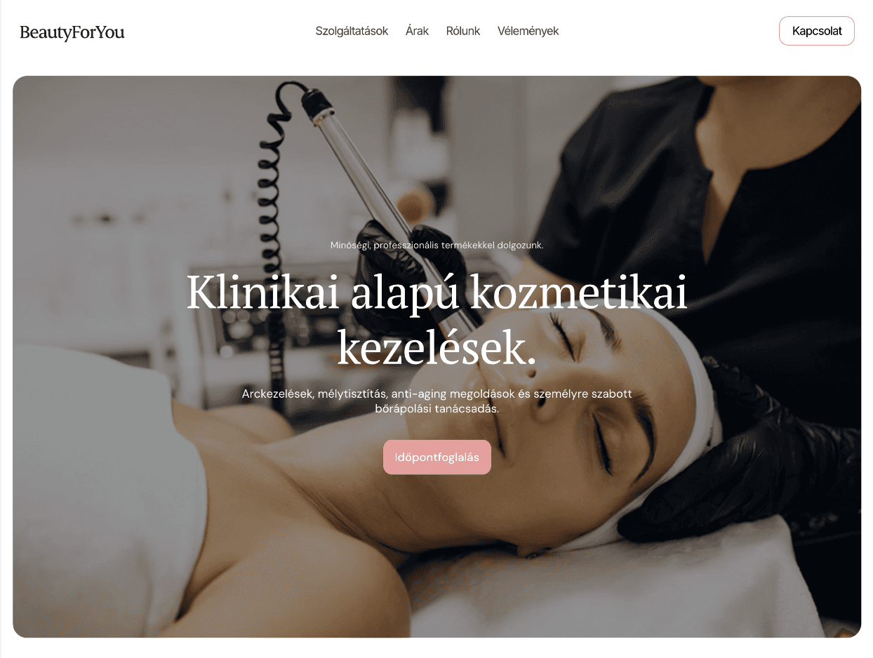 Állatorvosi rendelő weboldal – professzionális és megnyugtató design