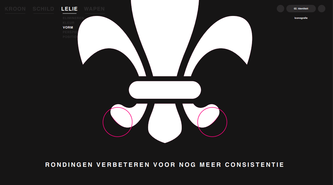 An abstract chair in red and black.