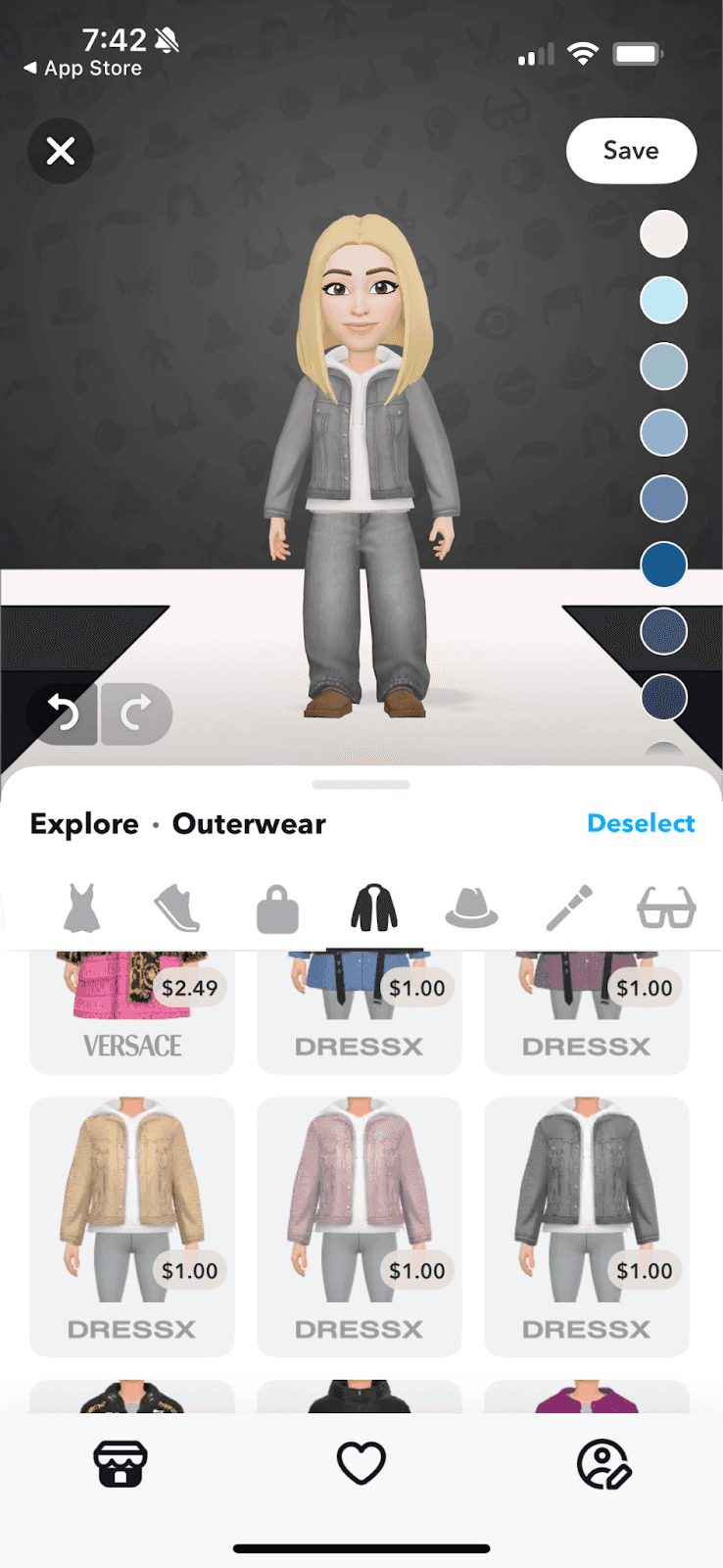 Dressxは、多くの場合、Bitmoji用のデジタルウェアラブルのコレクションを作成します