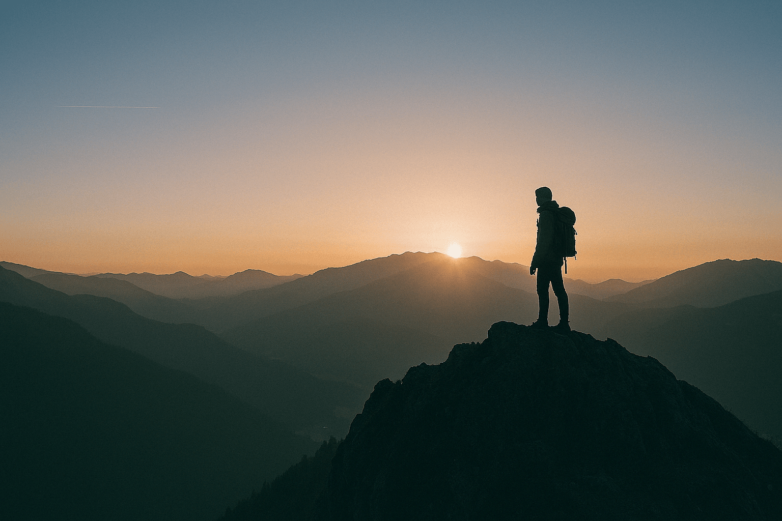 Dynamic picture of a cyclist riding downhill