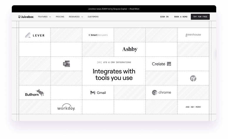 Juicebox integrations mockup