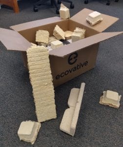 Picture of ecovative packaging.