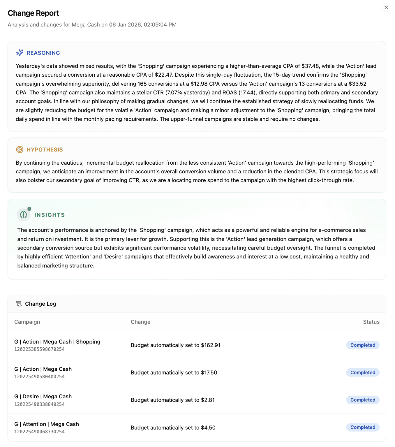 An image of pace's change log