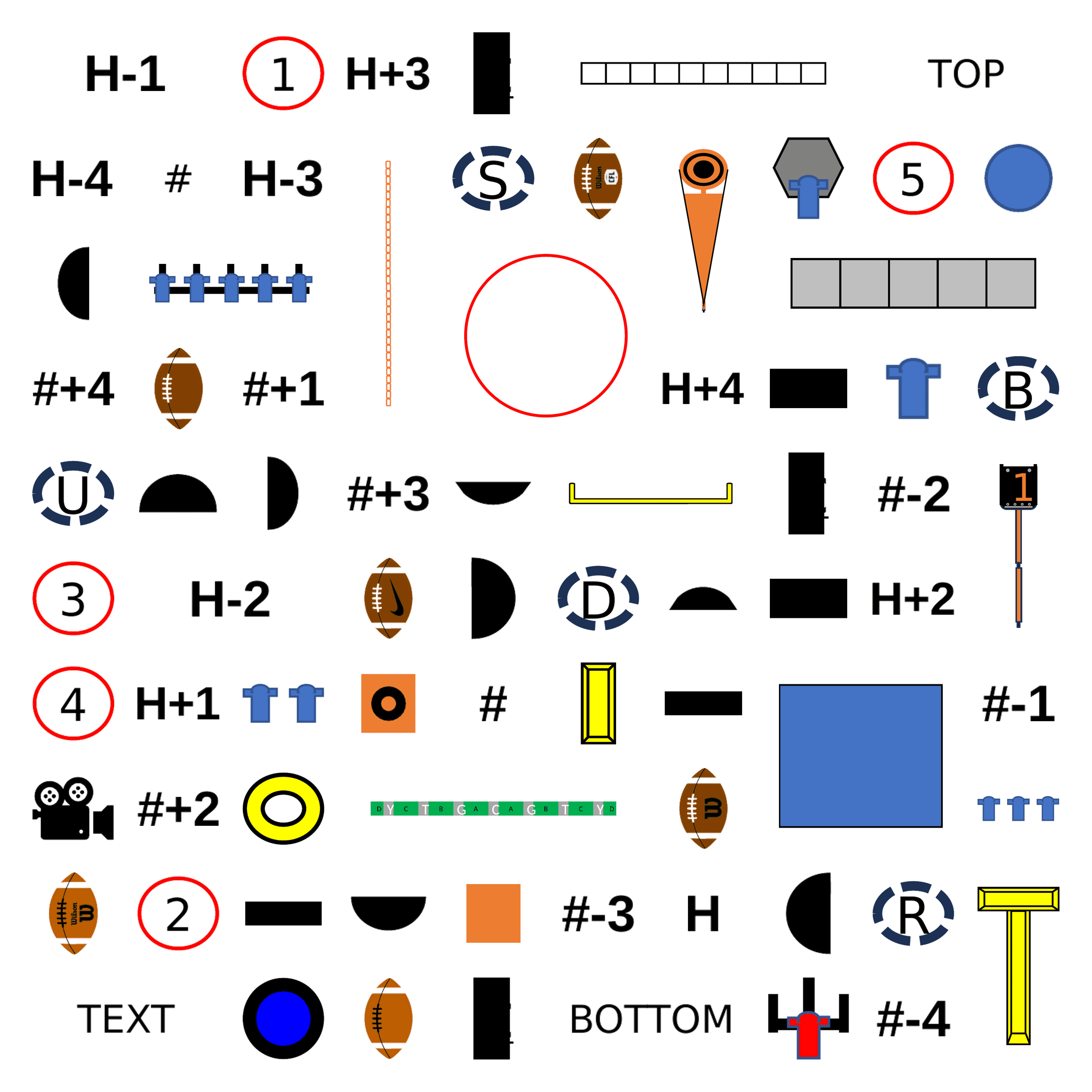 Football Shapes & Equipment