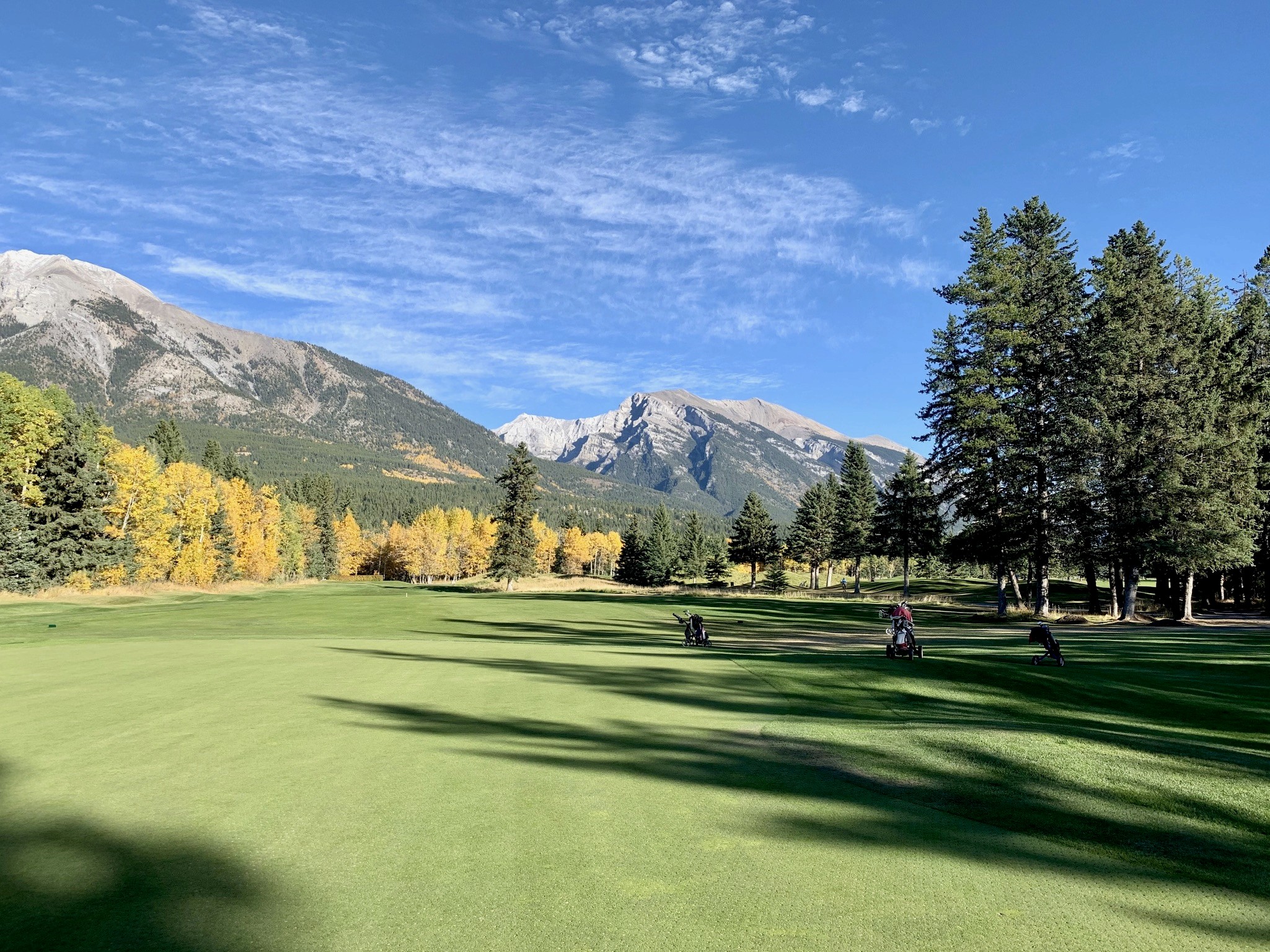 Two men greeting with hand