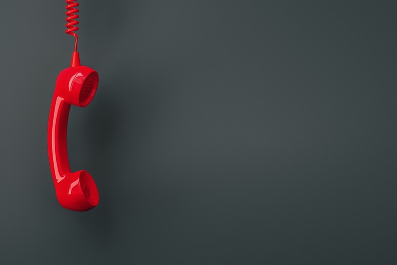 Shot of a landline telephone receiver with copy space for individual text