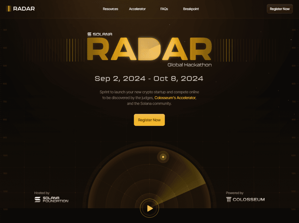 Radar Hackathon website