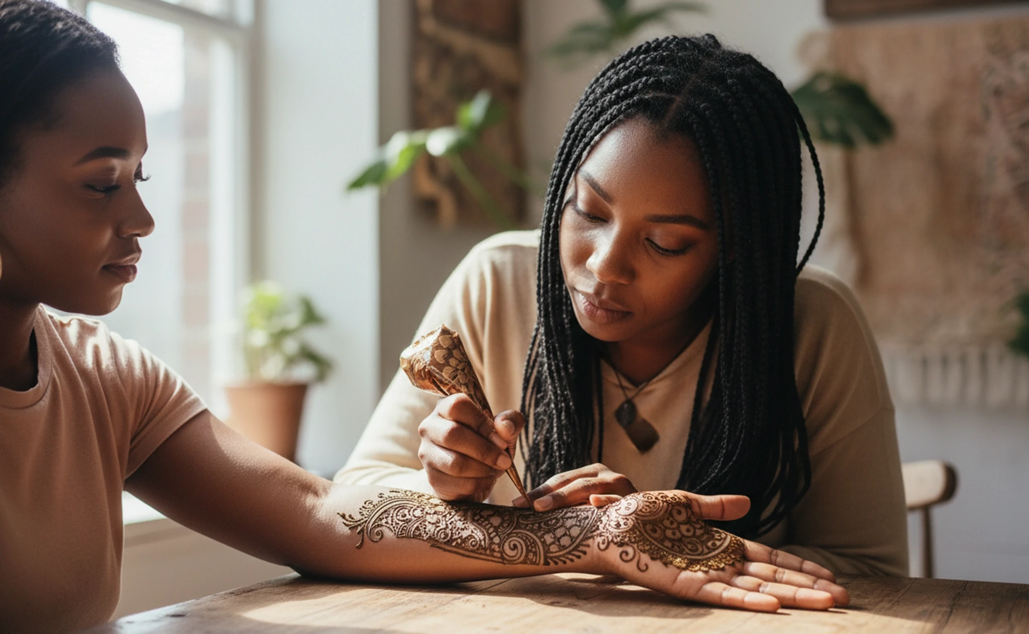 Henna service page on Bukeen for booking henna art appointments