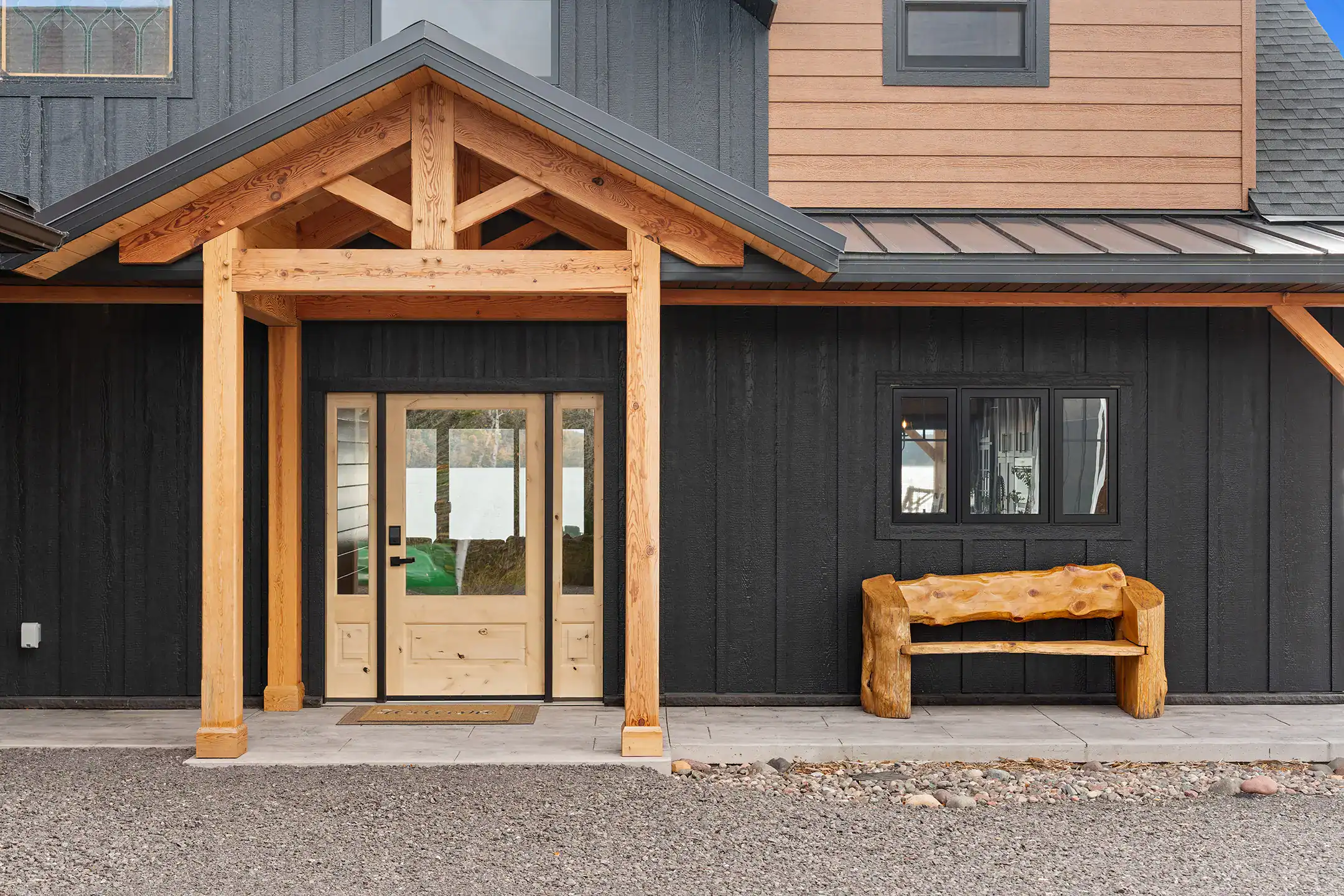 Upper Peninsula waterfront timber frame home photographed by Citadel Photography — view 8