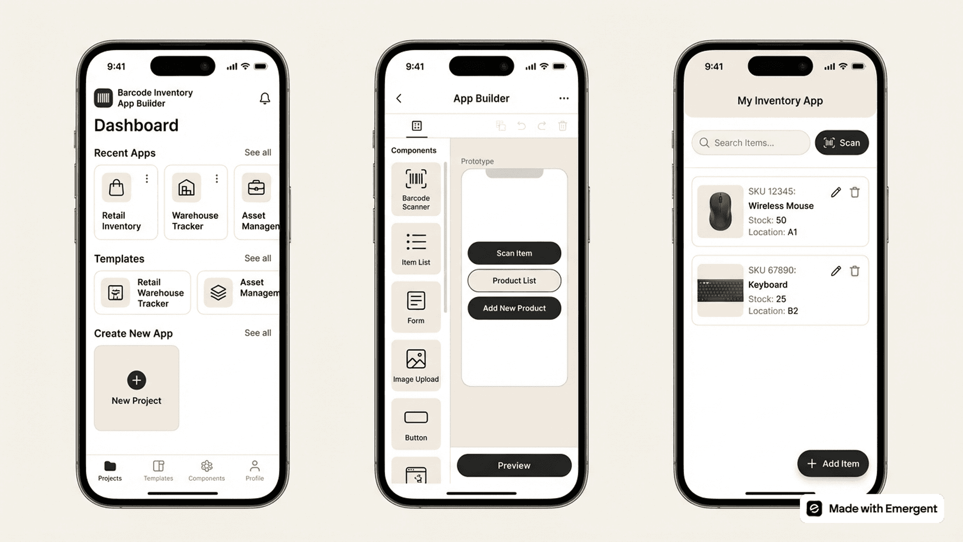 Barcode Inventory App Made With Emergent