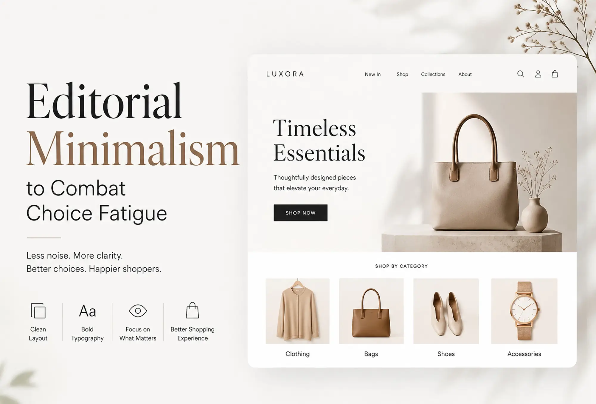 Editorial Minimalism to Combat Choice Fatigue