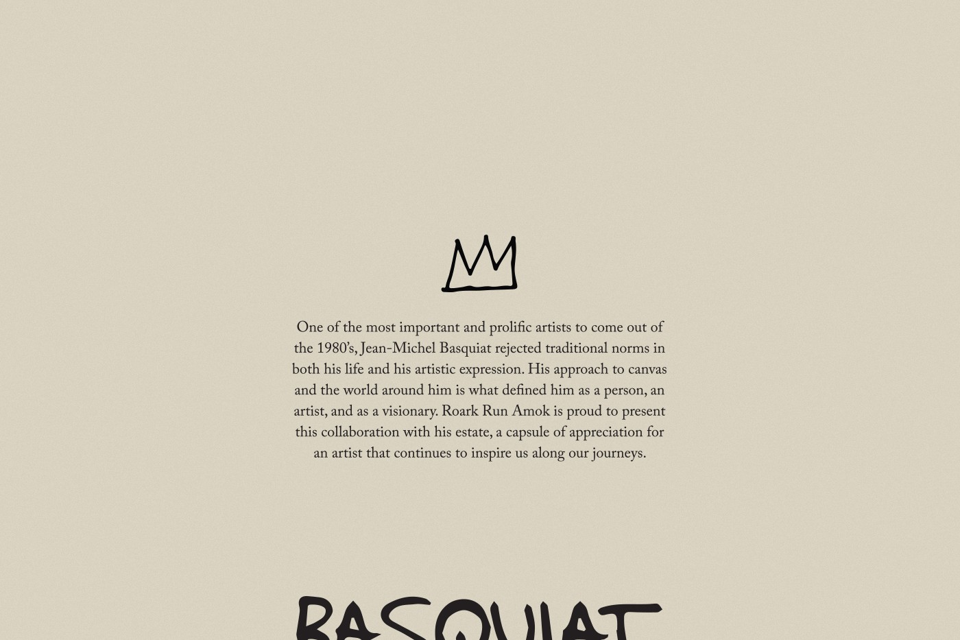 Roark x Basquiat