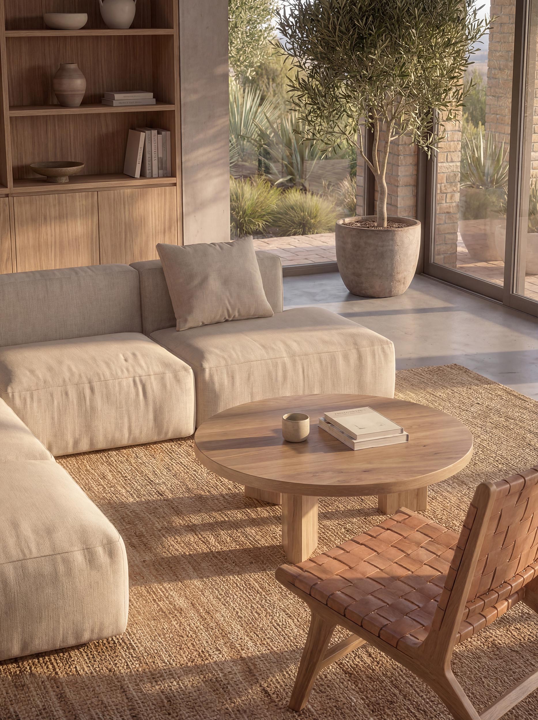 Small workshop with a metal table in the middle