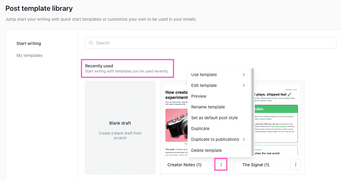 Beehiiv editor 2026 with newsletter draft, styling controls and web version preview