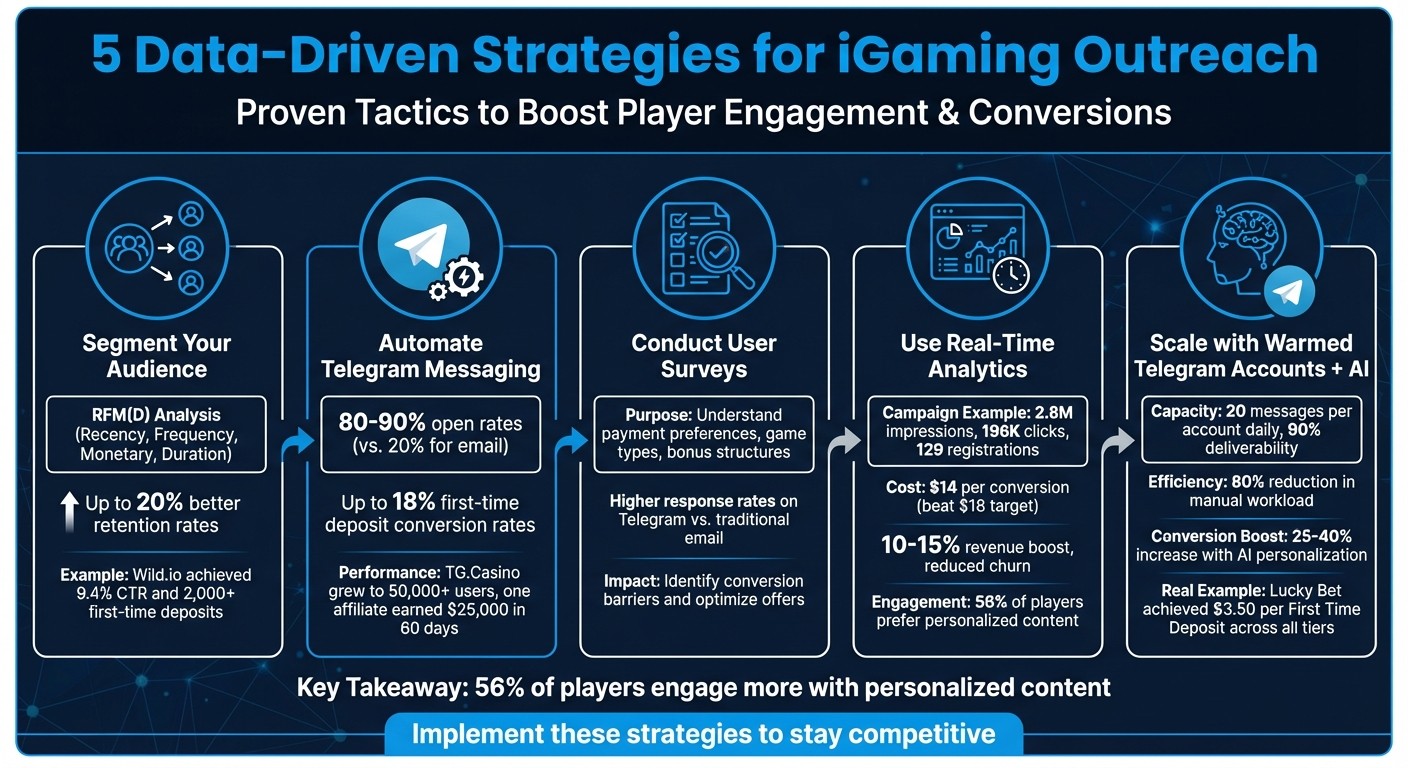 5 Data-Driven iGaming Outreach Strategies with Conversion Metrics
