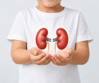 Pediatric kidney health illustration