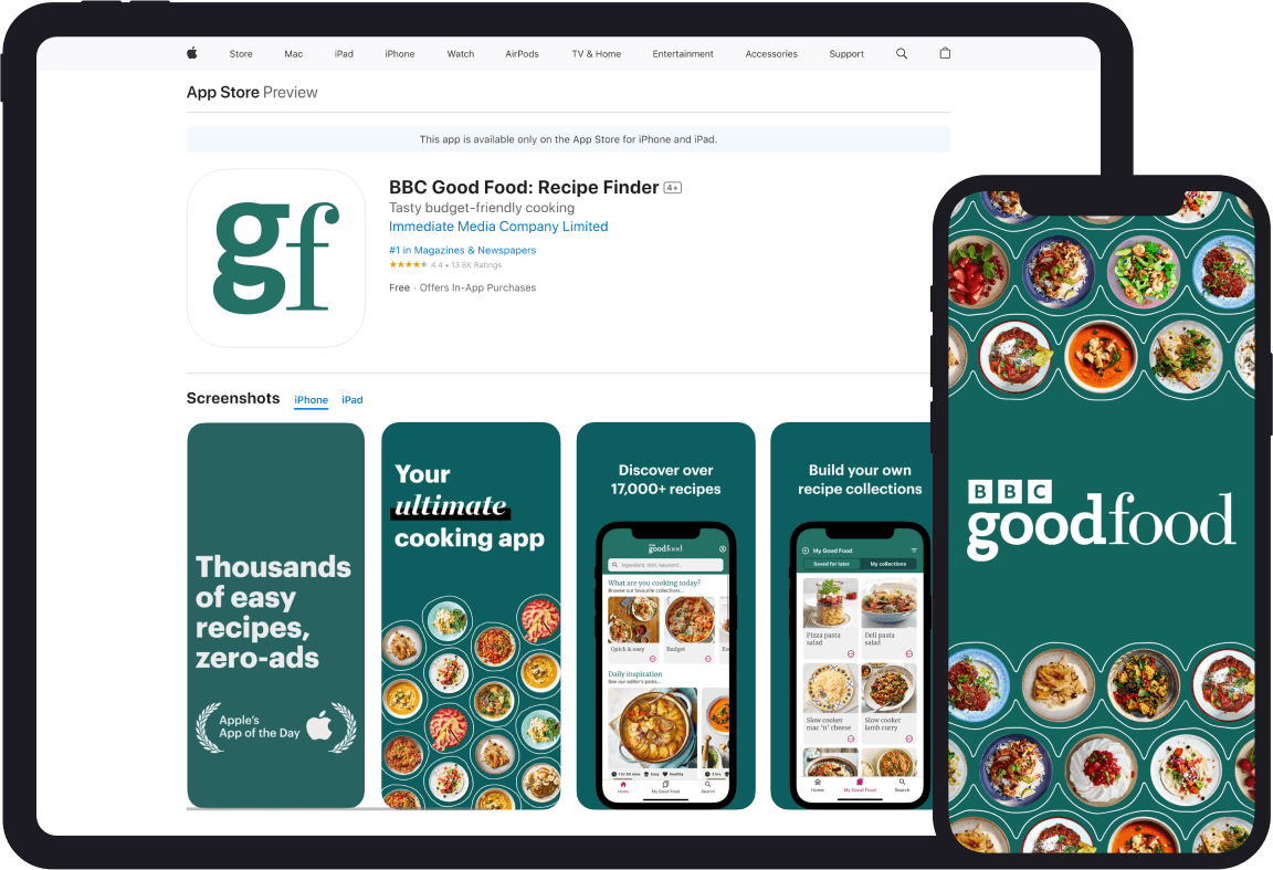 BBC Good Food App Store screenshots