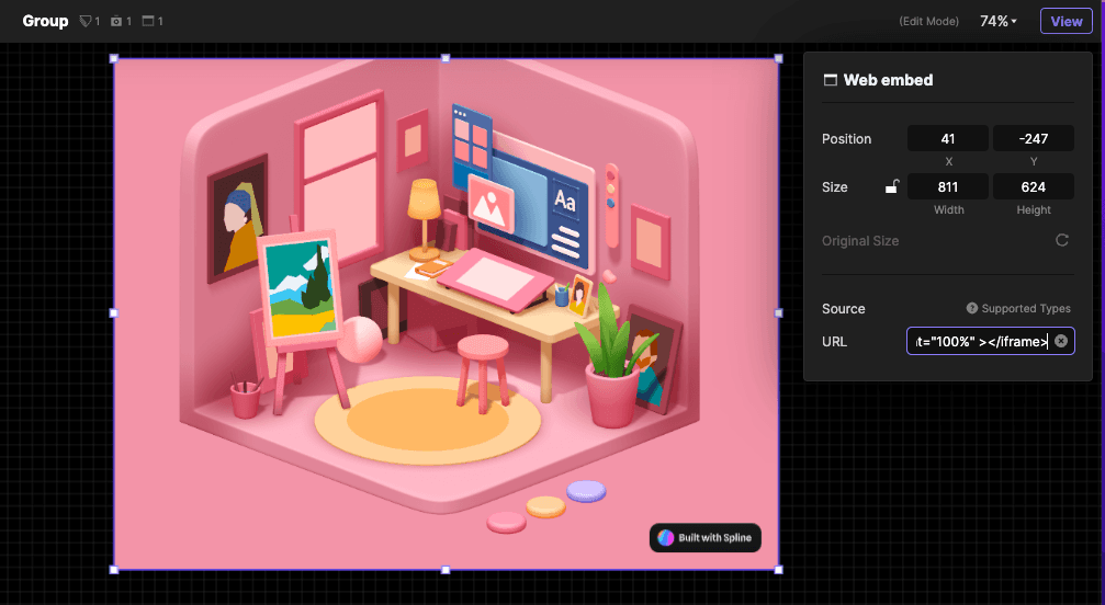 {'_type': 'localeString', 'en': 'spline iframe embedding'}